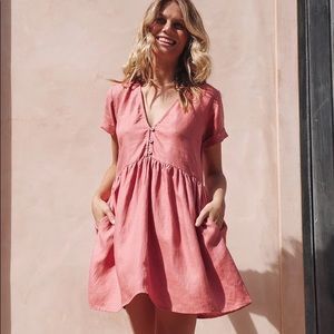 Rove SUNCHASER Dress - dark blush linen